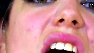 Sweet big ass brunette banged and sprayed