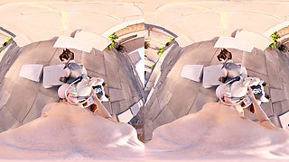 Amateur girlfriend outdoor threesome with cum