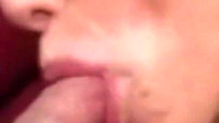 Tattooed Busty Brunette MILF Worships Cock with Tongue