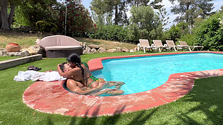 Voyeur Neighbor Watches Us Fuck in the Garden Pool