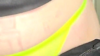 Compilation Dirty Used Panties & Public Pissing - Showing Soaked Panty Liner Close up
