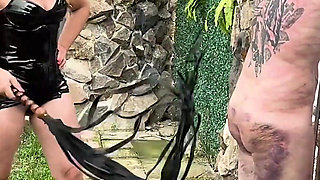 Hardcore Corporal Punishment with Bullwhip and Flogger by Two Merciless Dommes
