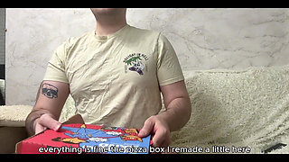 Licked the Pizza Delivery Guy's Ass and Jerked Him off