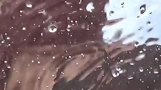 Horny MILF Loves to Pee on the Transparent Glass