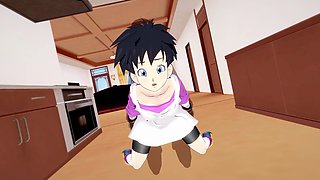 Uncensored 3D hentai featuring Videl from DBZ in intense battles