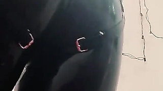 Hot Latex Rubber Ass Teasing