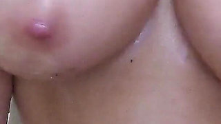 Oiling Breasts with Nipple Clamps, Dirty Talk & Countdown