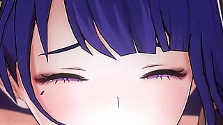 Genshin Impact - Raiden Shogun and Aether Passionate Sex Scene - Sweet Moaning - 3D Hentai Animation