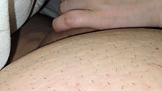 Step Mom Risky Handjob under blanket make step son dick hard