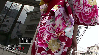 Nozomi Hazuki's Intimate Kimono Encounter Ends with a Creampie
