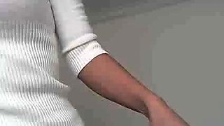 Close up teen foot worship