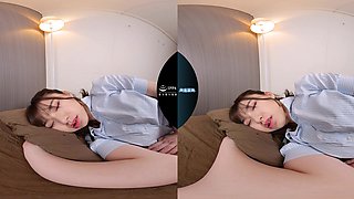Japanese delivers sensual POV in sleeping VR passion