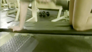 Young Simony Diamond Training in the Gym in a DP with the Young Instructor with the Old One