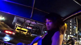 Shy Thai amateur girl gets a big cock as a birthday present