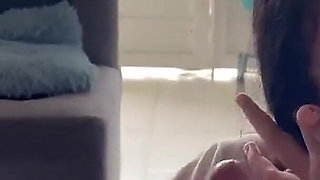 The Colombian Girl Sucks and Swallows Semen When Her Neighbor Sees Her