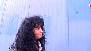 German wife persuaded to cheat on the street