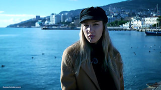 Outdoors Smoking with Beaty Russian Girl 1