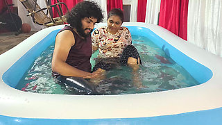 Mallu Couple Swimming Pool Fuck with Blow Job