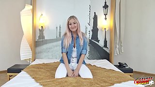 Blonde Girl With Perfect Round Ass And Tits At Casting Fuck - Cayla Lyons