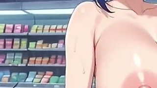 Funny Jokes and Boobs in Supermarket, Ai Animation