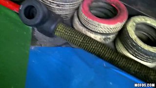 Steve Q. Picks Up Sexy Brunette Laura Brook for Public Nudity at the Go-Kart Track Where She Strips