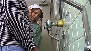 A Daring Japanese Housekeeper At The Theater Room