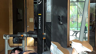 Gym Workout in Sexy Top and Tight Shorts