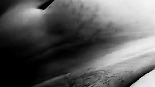 Silent Cinema and Black and White Vintage Girl Seducing You with Stockings, Dress and Heels
