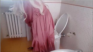 My Stepaunt On Toilet