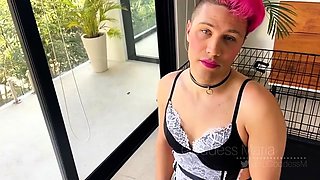 Femdom fetish bitch fuck and cumshot action with victim