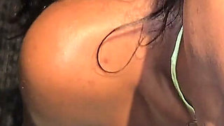 Petite Ebony Slut Munro Blaxxx Sucks and Fucks for Cum on Face