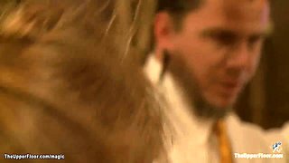 Two slaves deep throat big black cock