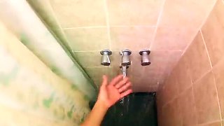 Stepmom LadyRoma Gives Handjob in Bathroom - Taboo Family Sex