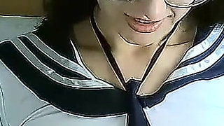 Schoolgirl Masturbating Ass Worship Suck and Ride Dick