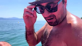 Earl Smile Flashes Big Cock on Wild Sea Pedal Boat