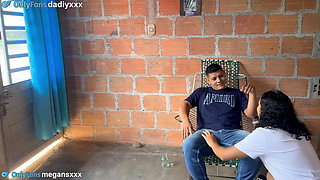 This is how a man should be cared for when he comes home from work.