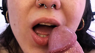 Little Slut with a Princess Face Wants to Squeeze Out All the Milk and Swallows Every Last Drop!