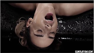 Extreme cumflation with a teen cum slut