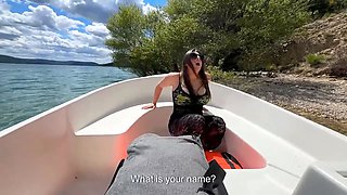 A Handsome Black Guy Destroys My Pussy on His Boat. I Suck His on the Lake!!!