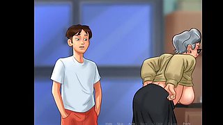 Granny Fucks Giant Cock - Huge Dick 3D Animation