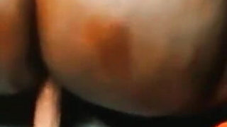 Oiled BBW Riding Dildo
