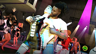 The Spellbook -gameplay - Roleplay - Aria with Darius - Girlfriend Fucks BBC in Club Bathroom